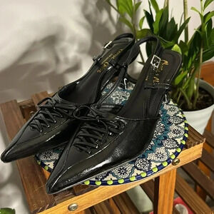 Chase + Chloe Black Slingback Heels